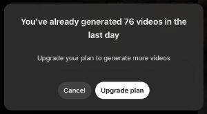 Генерация видео AI пользователями Plus